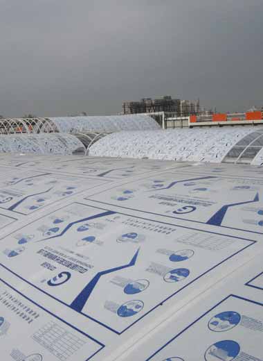 Goodlife 3.5mm Solid polycarbonate sheets with protective film for Beijing Light Industry Trade Centre project
